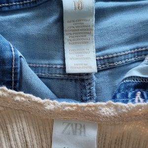 Zara girls top size 11-12 and Justice girls jeans shorts size 10